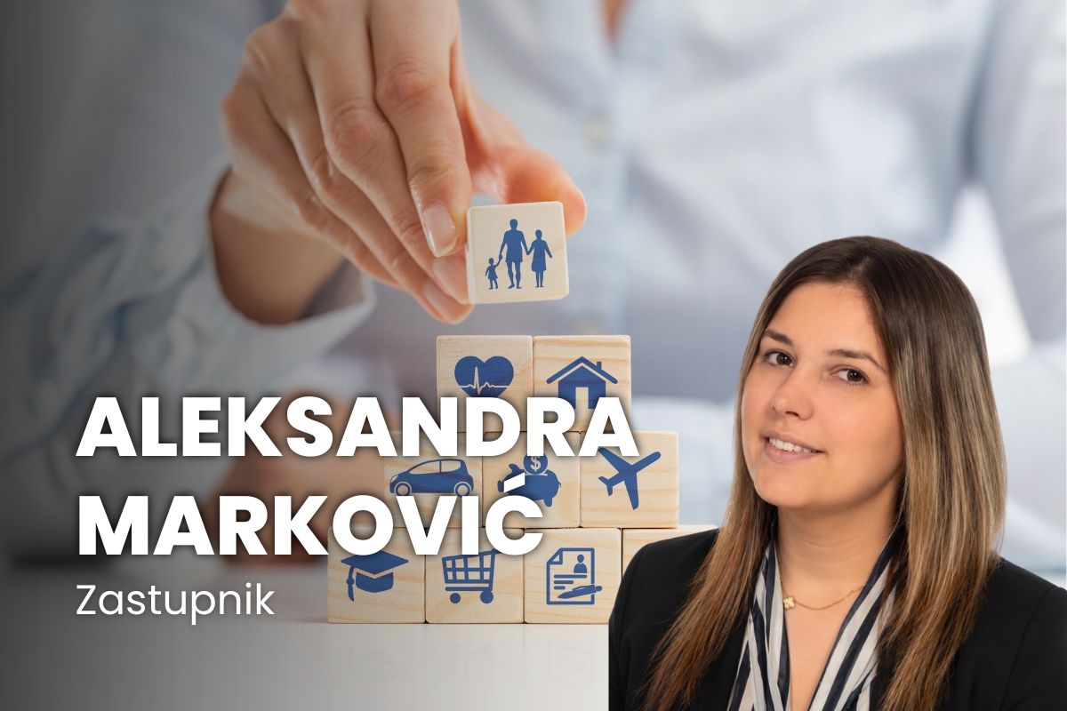 Poslovna žena u finansijskoj ilustraciji o osiguranju zaposlenih i poslovnoj sigurnosti