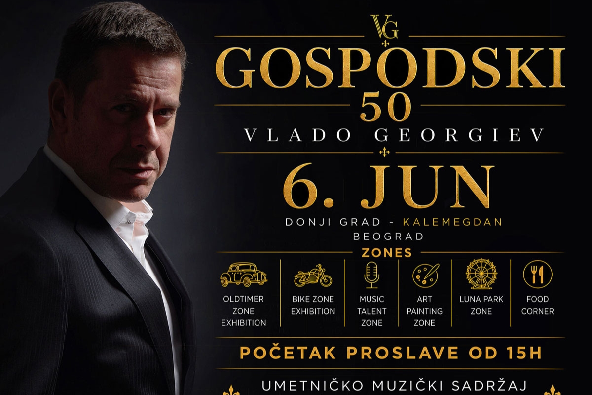 Koncert Vlada Georgieva GOSPODSKI 50 kao veliki regionalni event u Beogradu